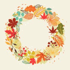 Background of autumn leaves in shape for greeting cards N2
