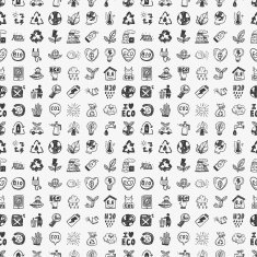 seamless doodle eco pattern N2