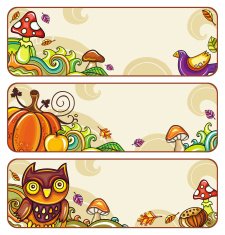 Autumnal cards series