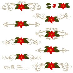 Poinsettia design elements N2