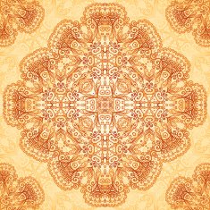 Ornate vintage seamless pattern in mehndi style N27
