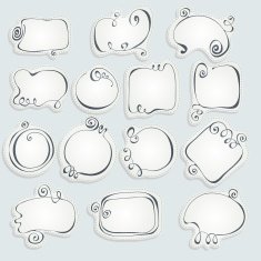 Set of hand drawn frames N8