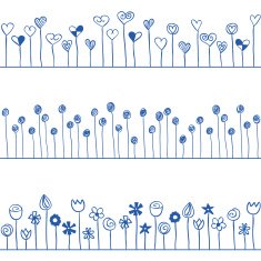 hearts and flowers pattern N3