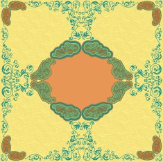 Calligraphic floral ellements