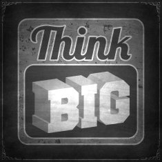 Think big - Chalkboard background N2