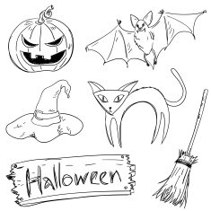 Halloween collection in Black and White N2