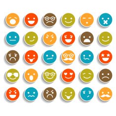 Set of color smiley icons N2