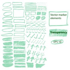 Vector transparent illustration signs set Text correction N4
