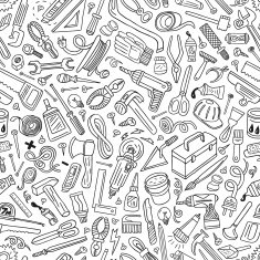 working tools - seamless vector background