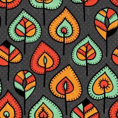 Seamless pattern with leaves N24