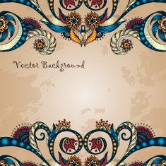 Vector abstract floral decorative background N25