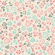 Flower seamless vector pattern Endless texture for textile