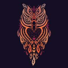Decorative Owl Ethnic pattern N9