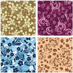 seamless floral backgrounds set N11