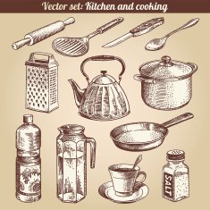 Kitchen And Cooking Set Vector N2