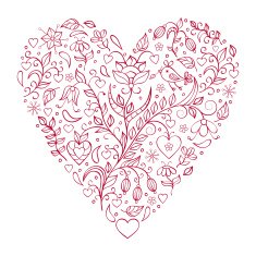 floral valentines heart N3