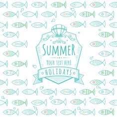 Summer background with label