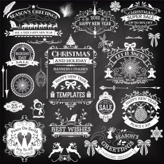Hand Drawn Christmas Ornaments & Labels N6