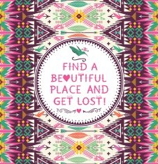 Hipster seamless aztec pattern with geometric elements