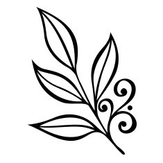 Original Decorative Leaf with Ornament N5