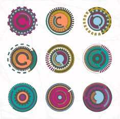 Abstract circles N3