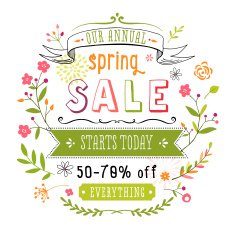 Hand Drawn Floral Sale Design