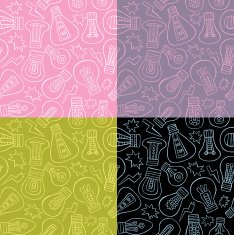 Outline pattern of light bulbs
