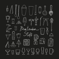 Bartender stuff Vector Isolated N3