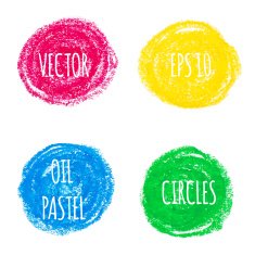 Oil pastel circles