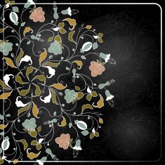 Chalk Style Hand Drawn Flowers N4