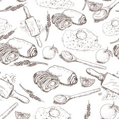 Seamless Bakery background N3