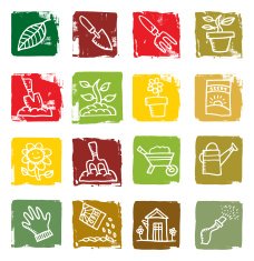 Gardening block icons