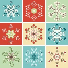 Retro Snowflakes N6