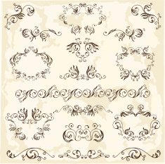 Floral elements and frames N4