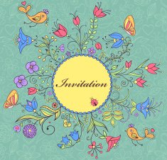 Floral invitation N8
