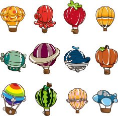 cartoon Hot Air Balloon icon
