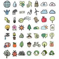 vector set of ecology and recycle icon N3