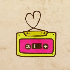 Cassette Tape on Grunge Background N2
