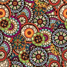 Seamless flower retro background pattern in vector N2