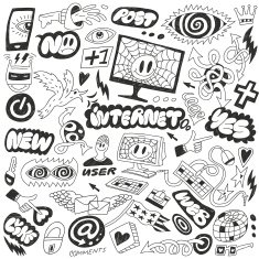 Web computers doodles