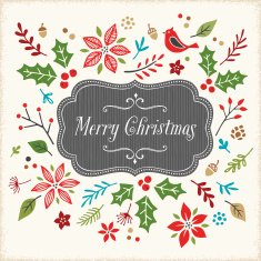 Retro Christmas Frame