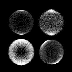 abstract black and white 3D ball pattern background