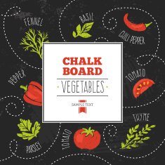 Chalkboard Vegetables