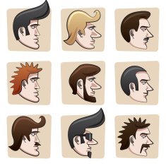 Cartoon men heads N2