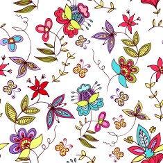Floral seamless ornament N4