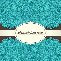 turquoise frame with place for text