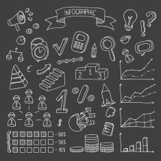 Business and finance hand drawn infographic design elements N2