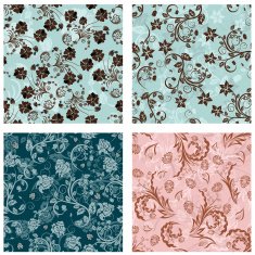 seamless floral backgrounds set N18