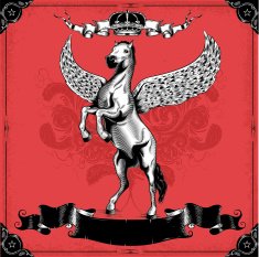 Heraldic pegasus