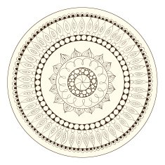 Mandala Round Ornament Pattern N3